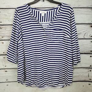 Motherhood Maternity 1x Blue/White Stripe Top